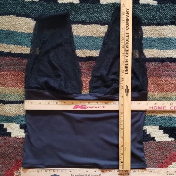 Intimately Free People NWT Power Play Bittersweet Black Lace Camisole Tank Top L - Picture 6 of 10
